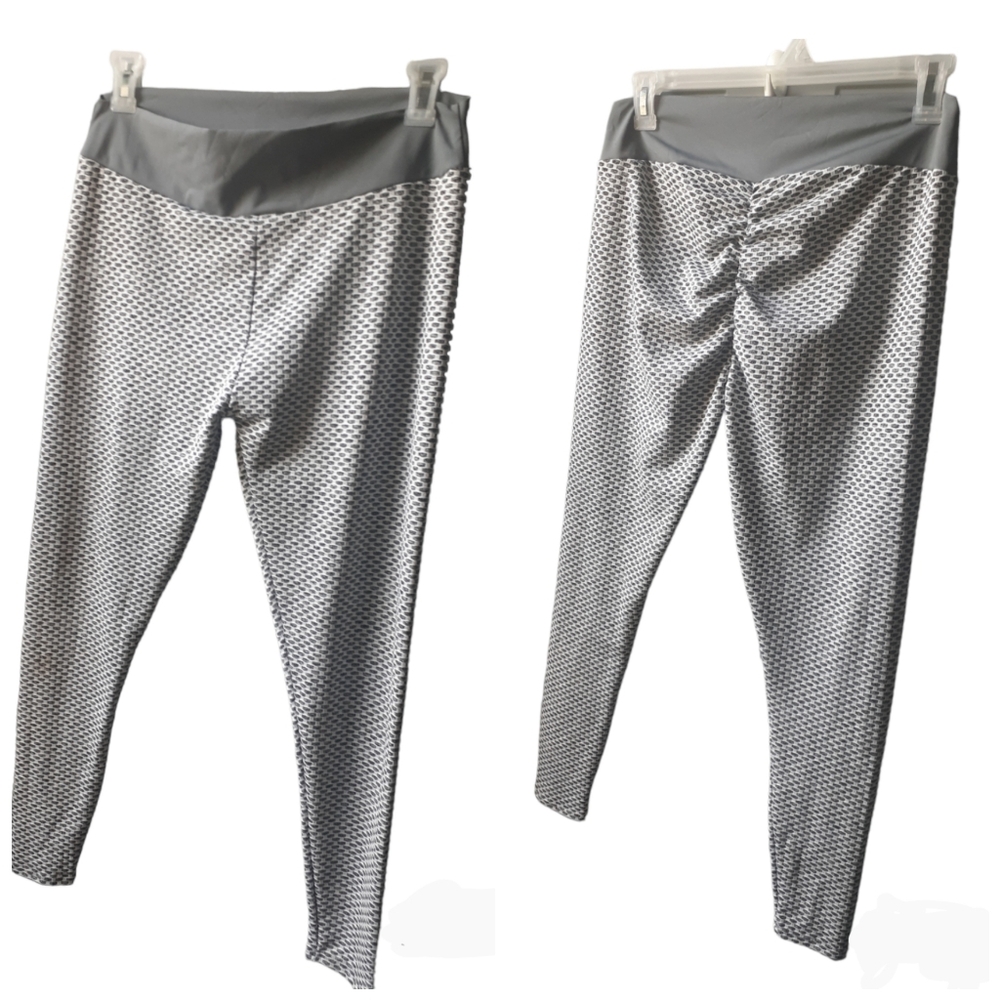 Womens grey plus sz XXL Scrunch butt lift Leggings nwotgs